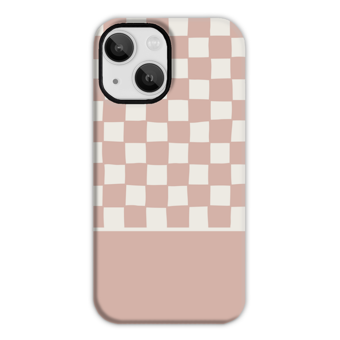 Pink Wobbly Check Tough Phone Case