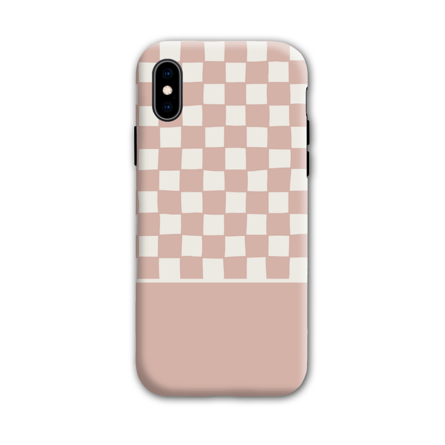 Pink Wobbly Check Tough Phone Case