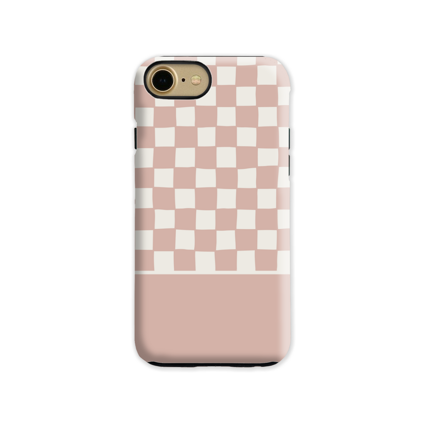Pink Wobbly Check Tough Phone Case