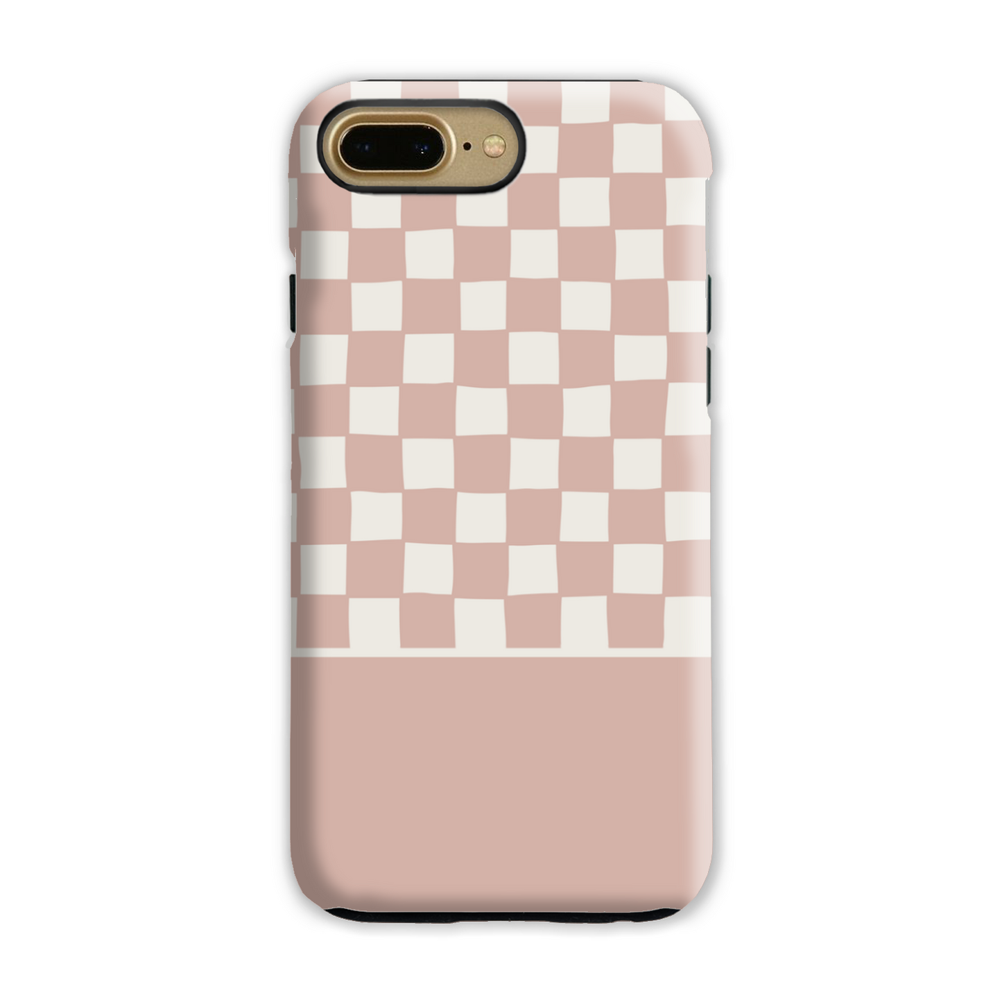 Pink Wobbly Check Tough Phone Case