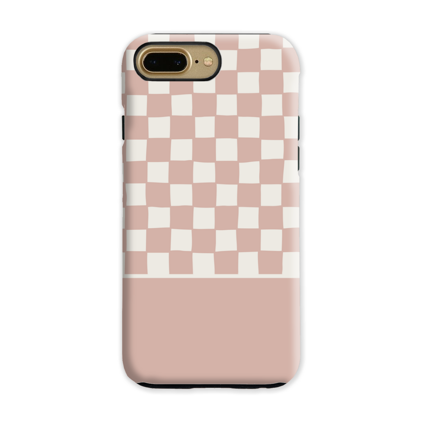 Pink Wobbly Check Tough Phone Case