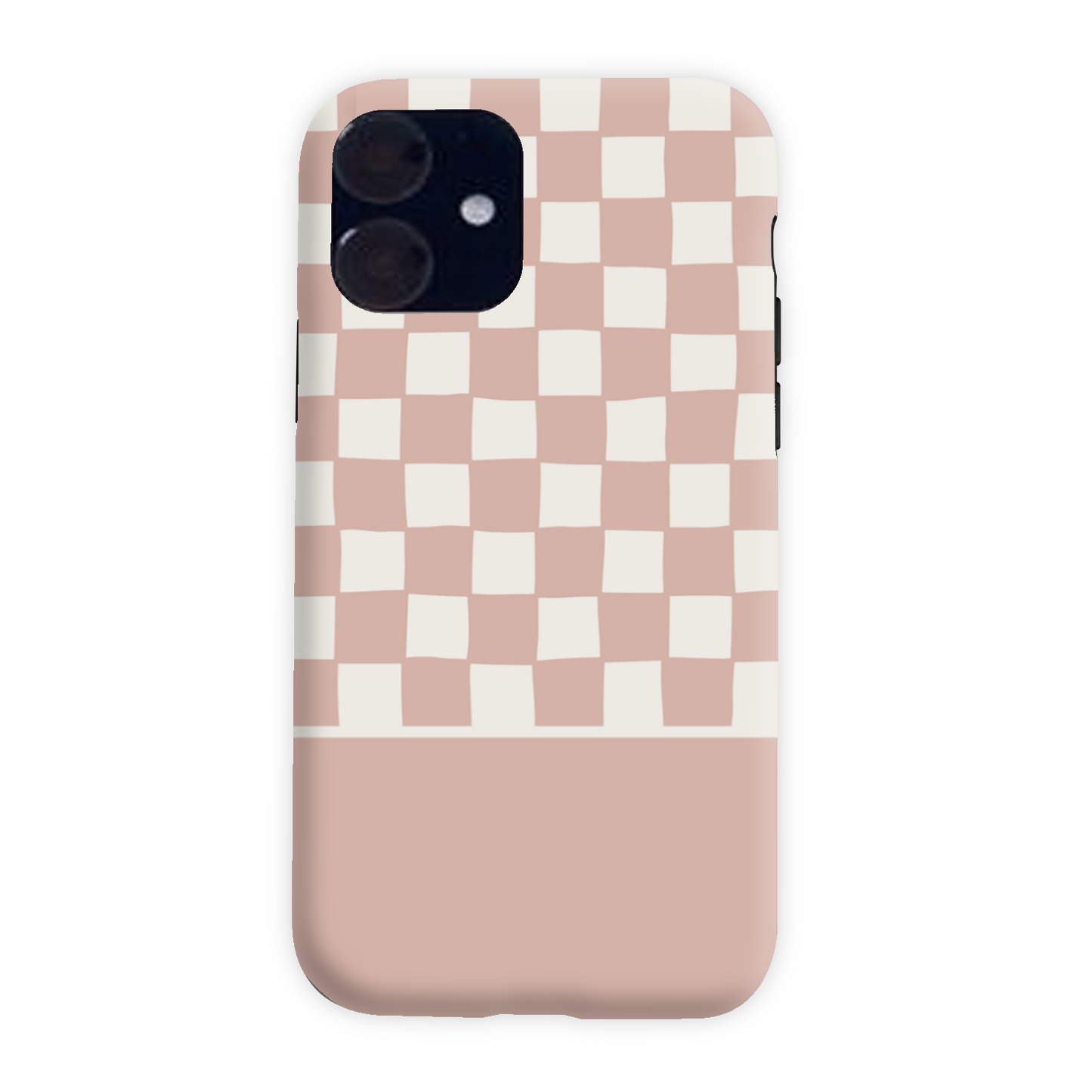 Pink Wobbly Check Tough Phone Case