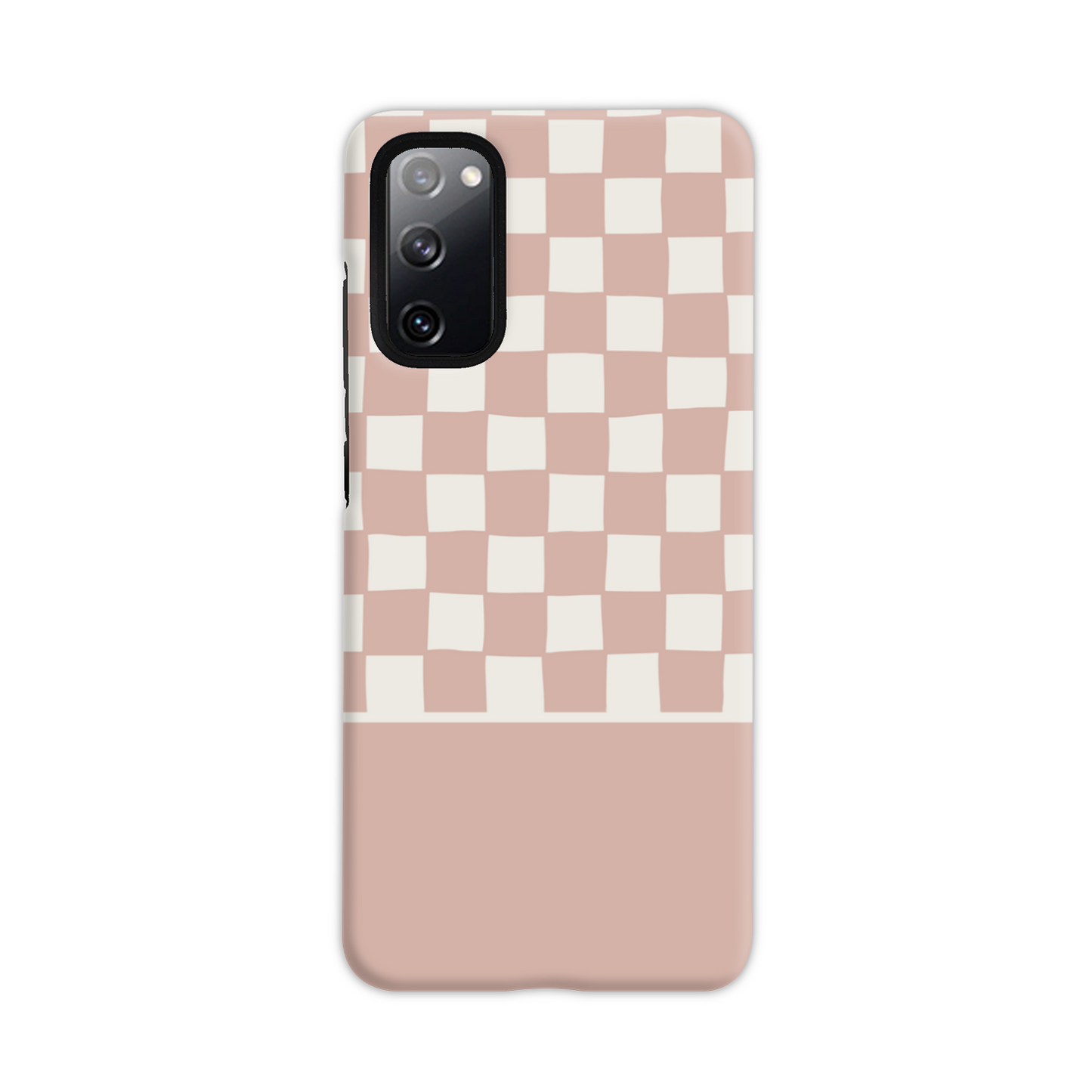 Pink Wobbly Check Tough Phone Case