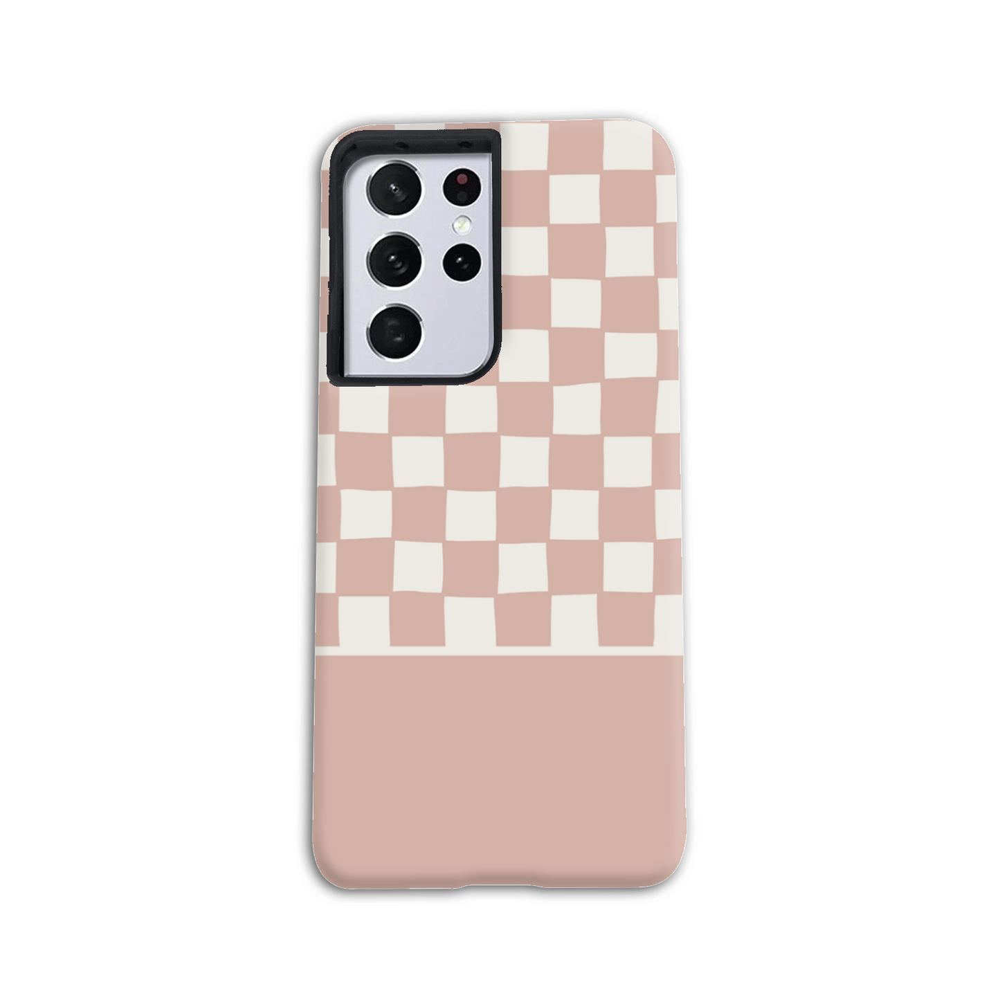 Pink Wobbly Check Tough Phone Case