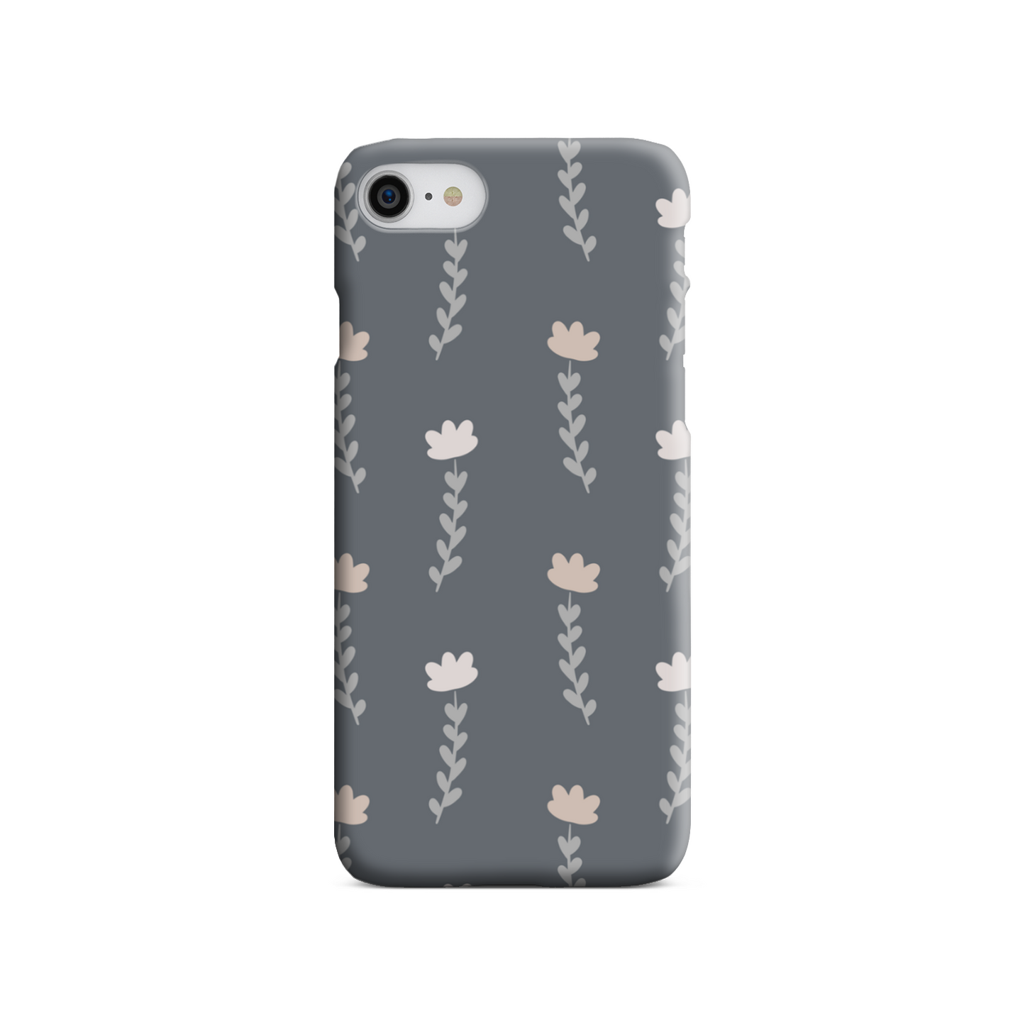 Grey Floral Tough Phone Case