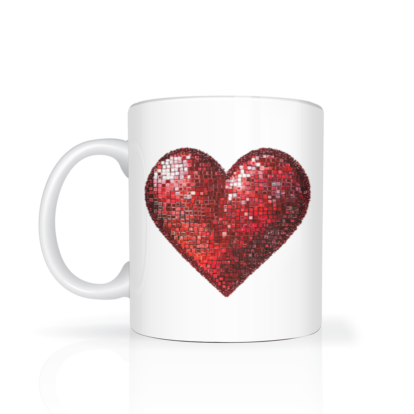 Personalised Red Heart 11oz Mug