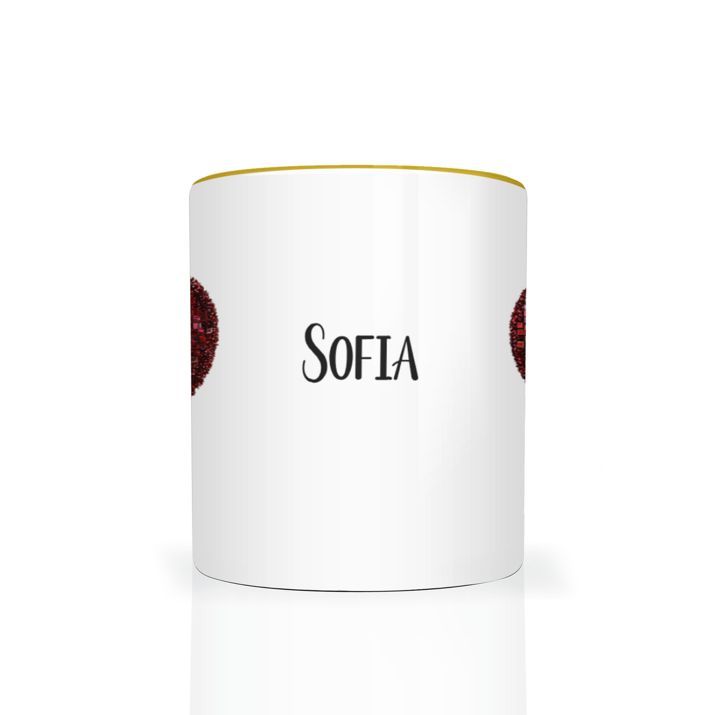 Personalised Red Heart 11oz Mug