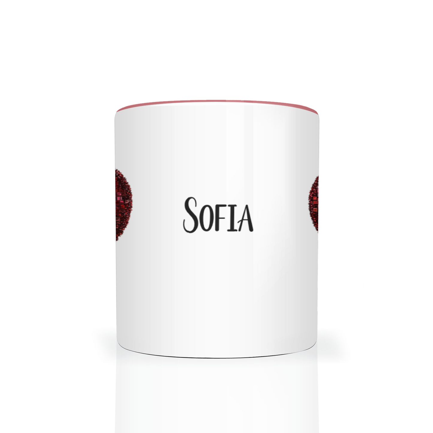 Personalised Red Heart 11oz Mug