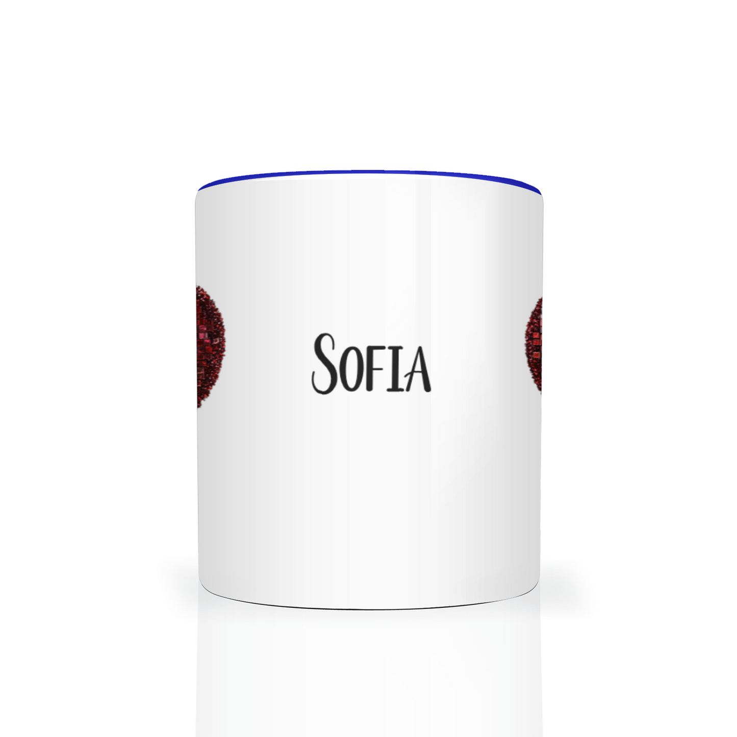 Personalised Red Heart 11oz Mug