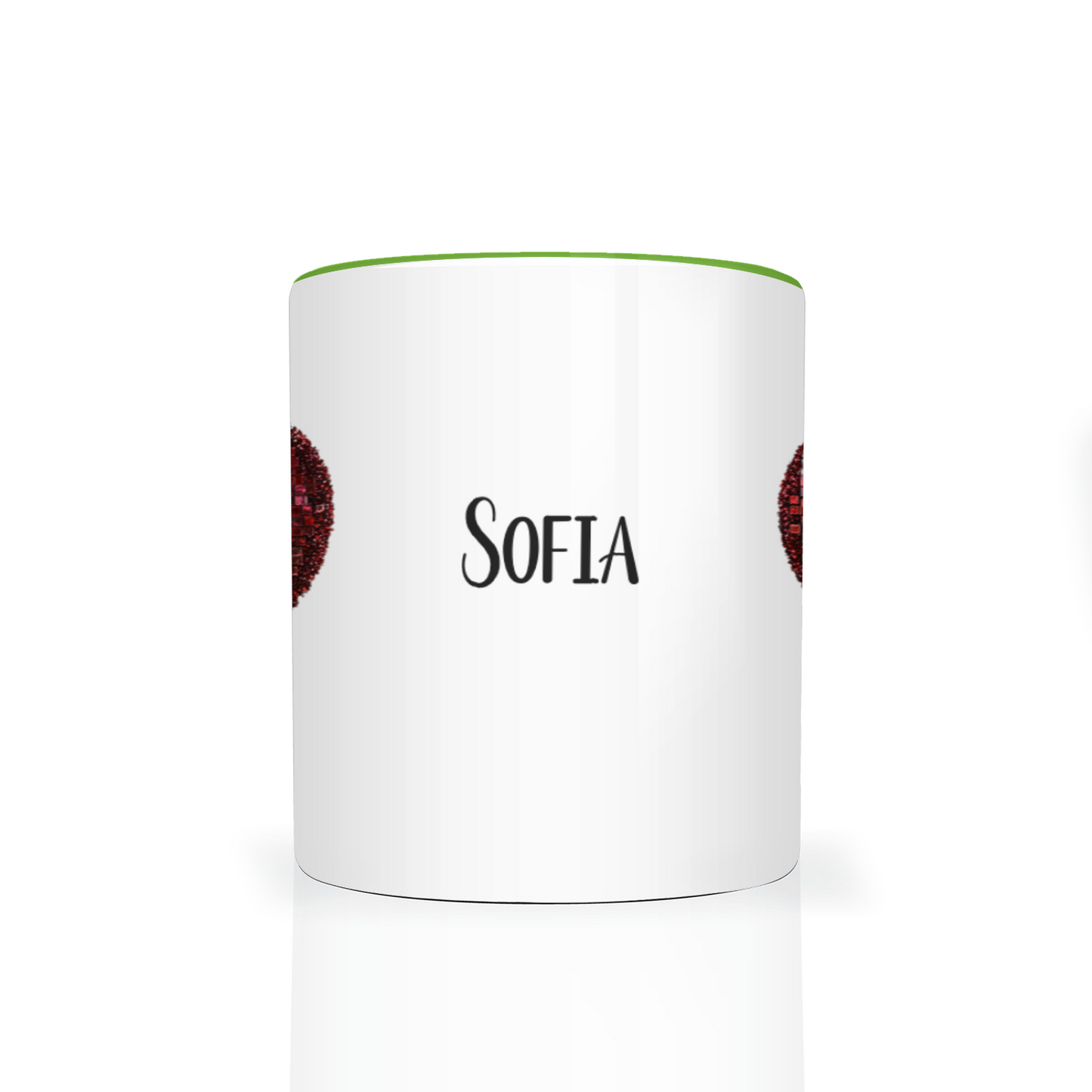 Personalised Red Heart 11oz Mug