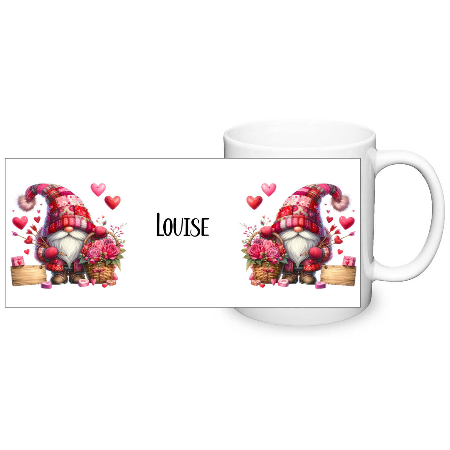 Personalised Valentine's Gonk 11oz Mug
