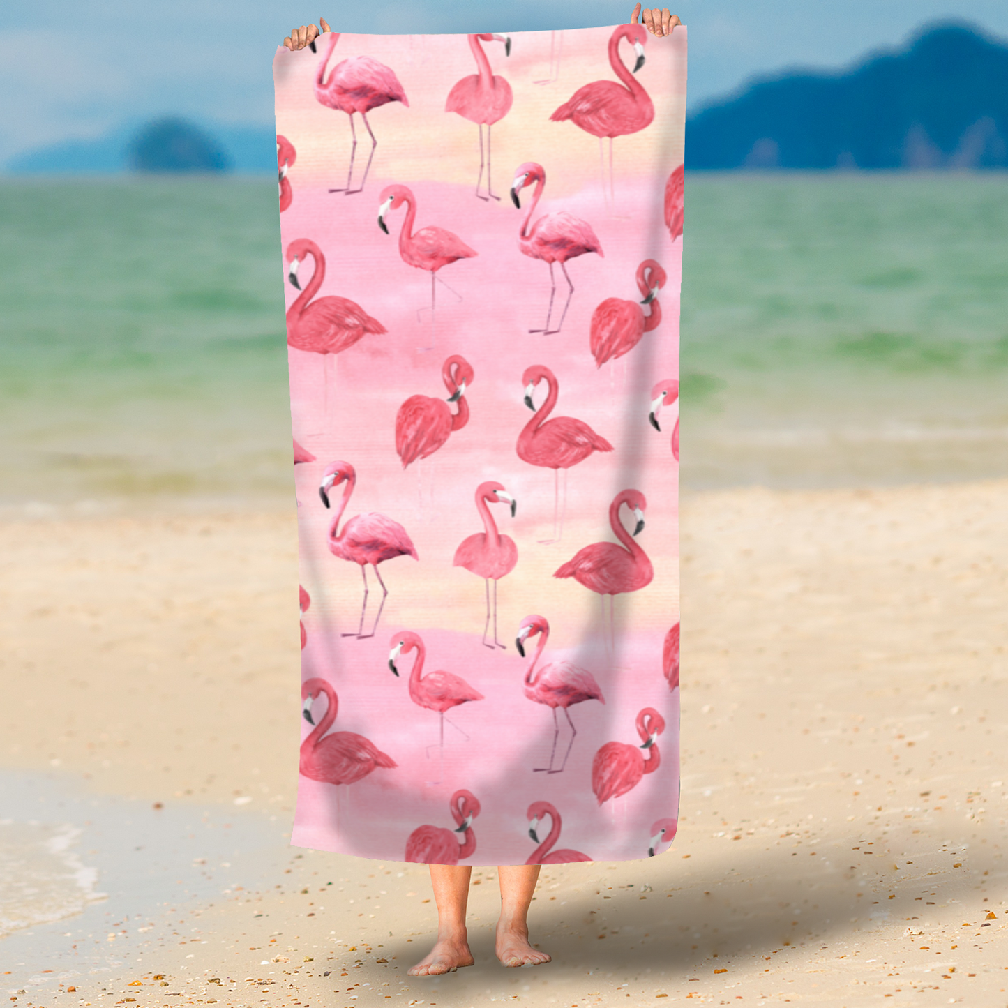Flamingos Printed Beach Towel