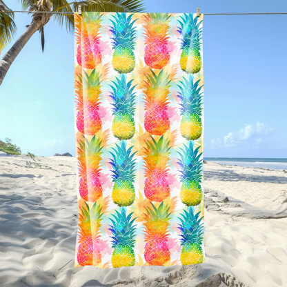 Cool Pineapple Printed Beach Towel