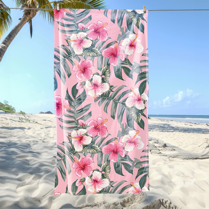 Hibiscus Printed Beach Towel