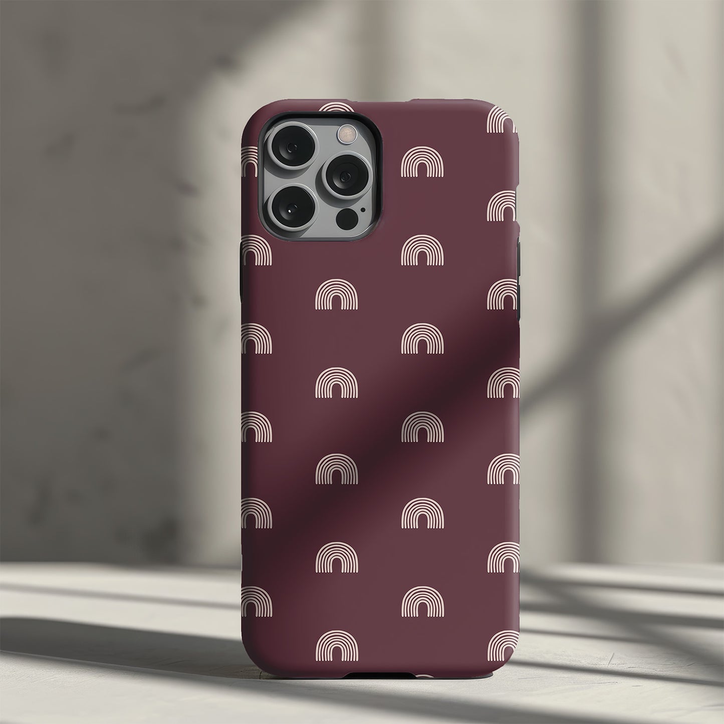 Burgundy Arches Slim Phone Case