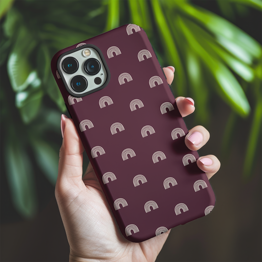 Burgundy Arches Tough Phone Case