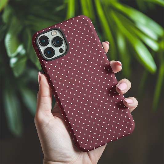 Burgundy Spot Tough Phone Case