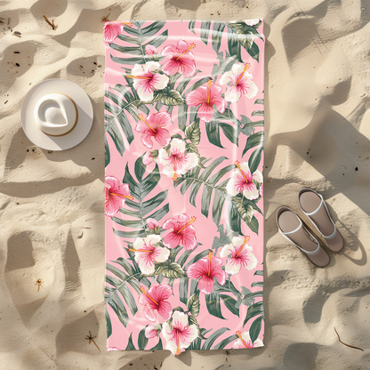 Hibiscus Printed Beach Towel