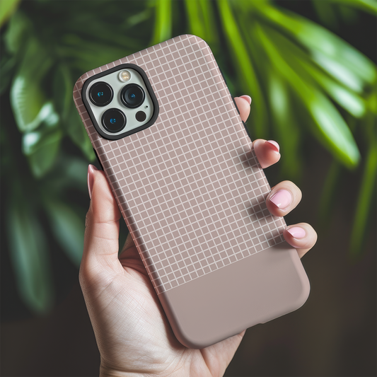 Mocca Grid Tough Phone Case