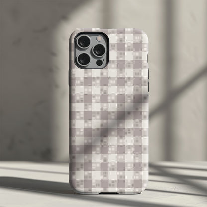 Natural Check Slim Phone Case