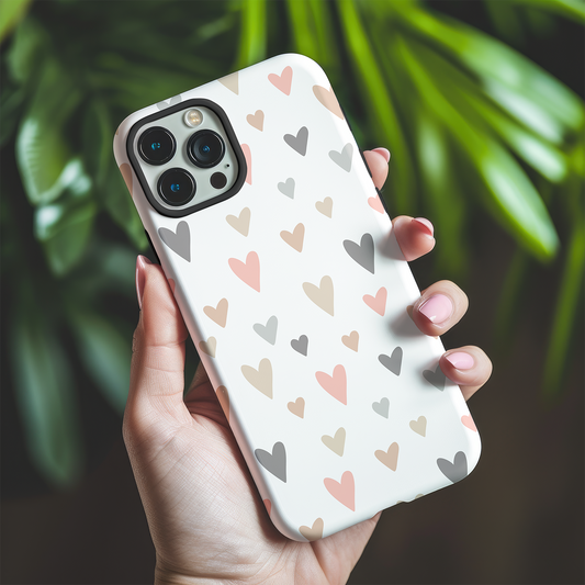 Neutral Hearts Tough Phone Case