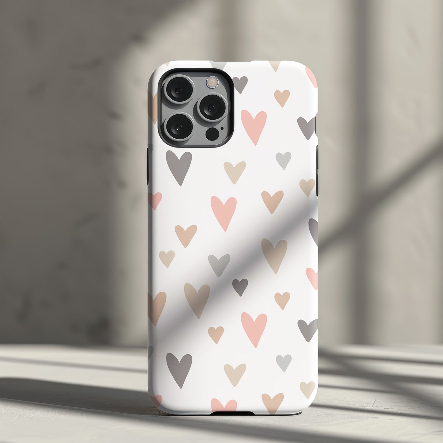 Neutral Hearts Slim Phone Case
