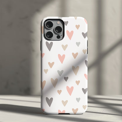 Neutral Hearts Slim Phone Case