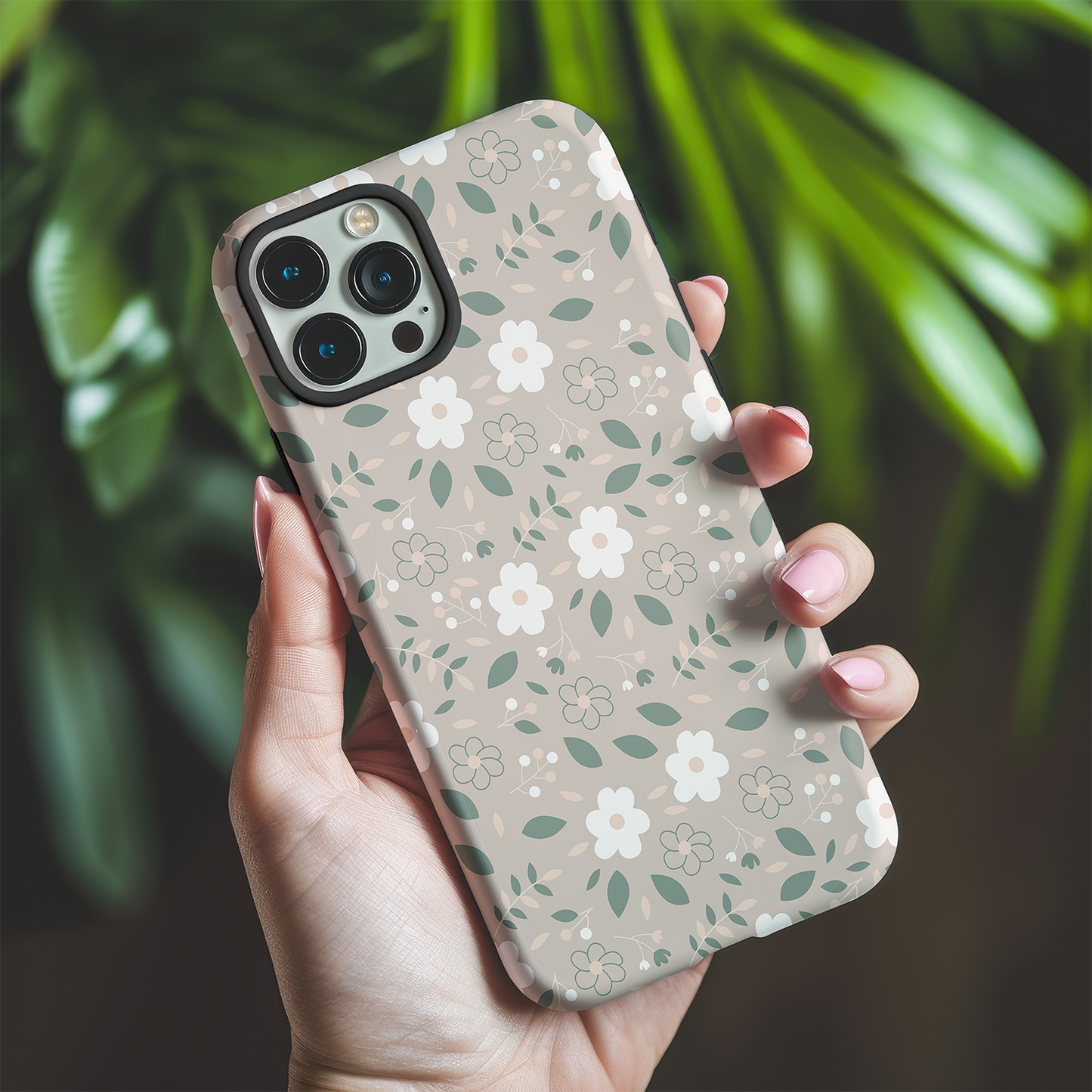 Nude Florals Tough Phone Case