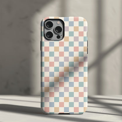 Pastel Multi Check Slim Phone Case
