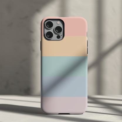 Pastel Rainbow Stripe Slim Phone Case