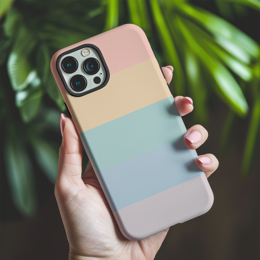 Pastel Rainbow Stripe Tough Phone Case