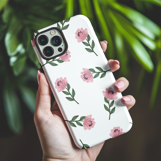 Pink Flower Tough Phone Case