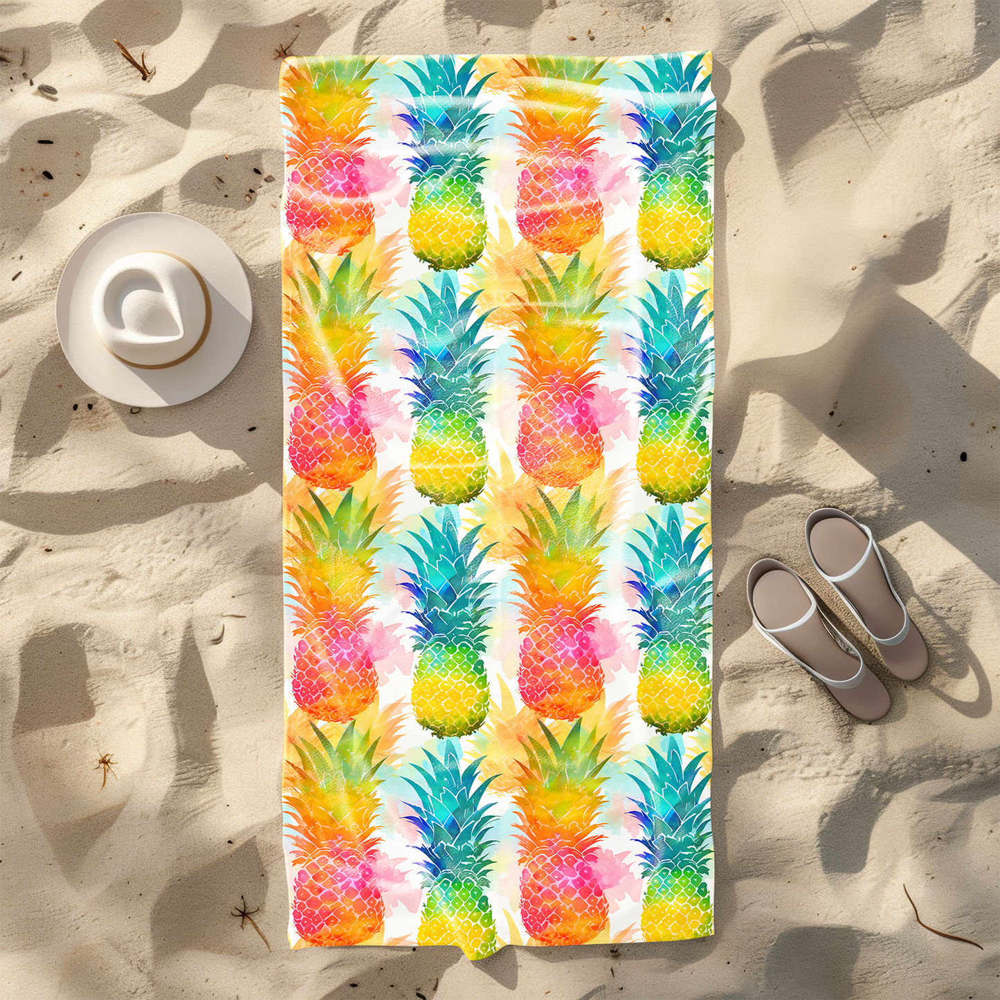 Cool Pineapple Printed Beach Towel