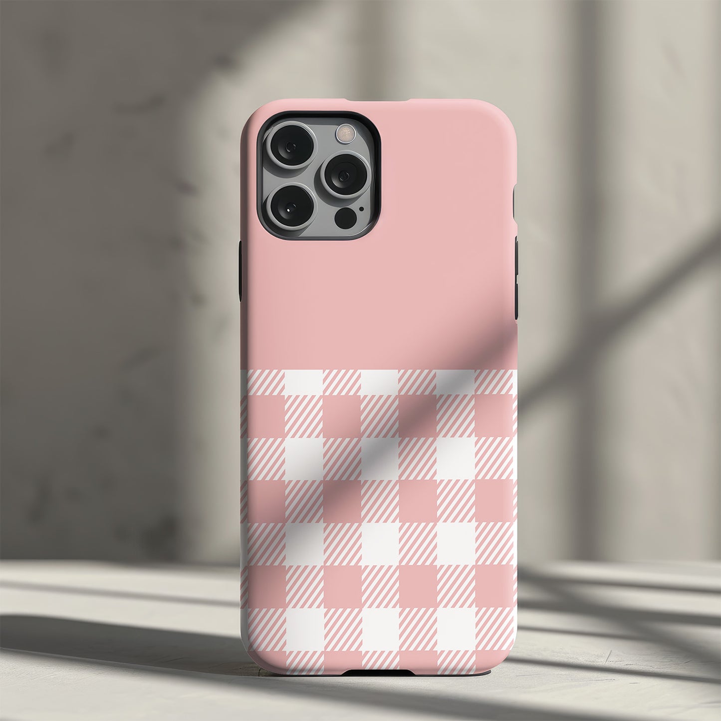 Pink Check Slim Phone Case