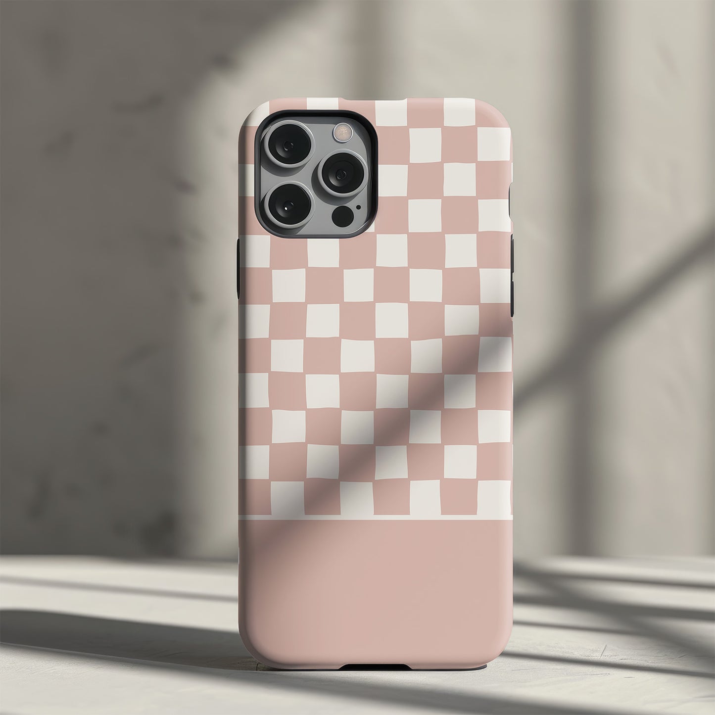 Pink Wobbly Check Slim Phone Case