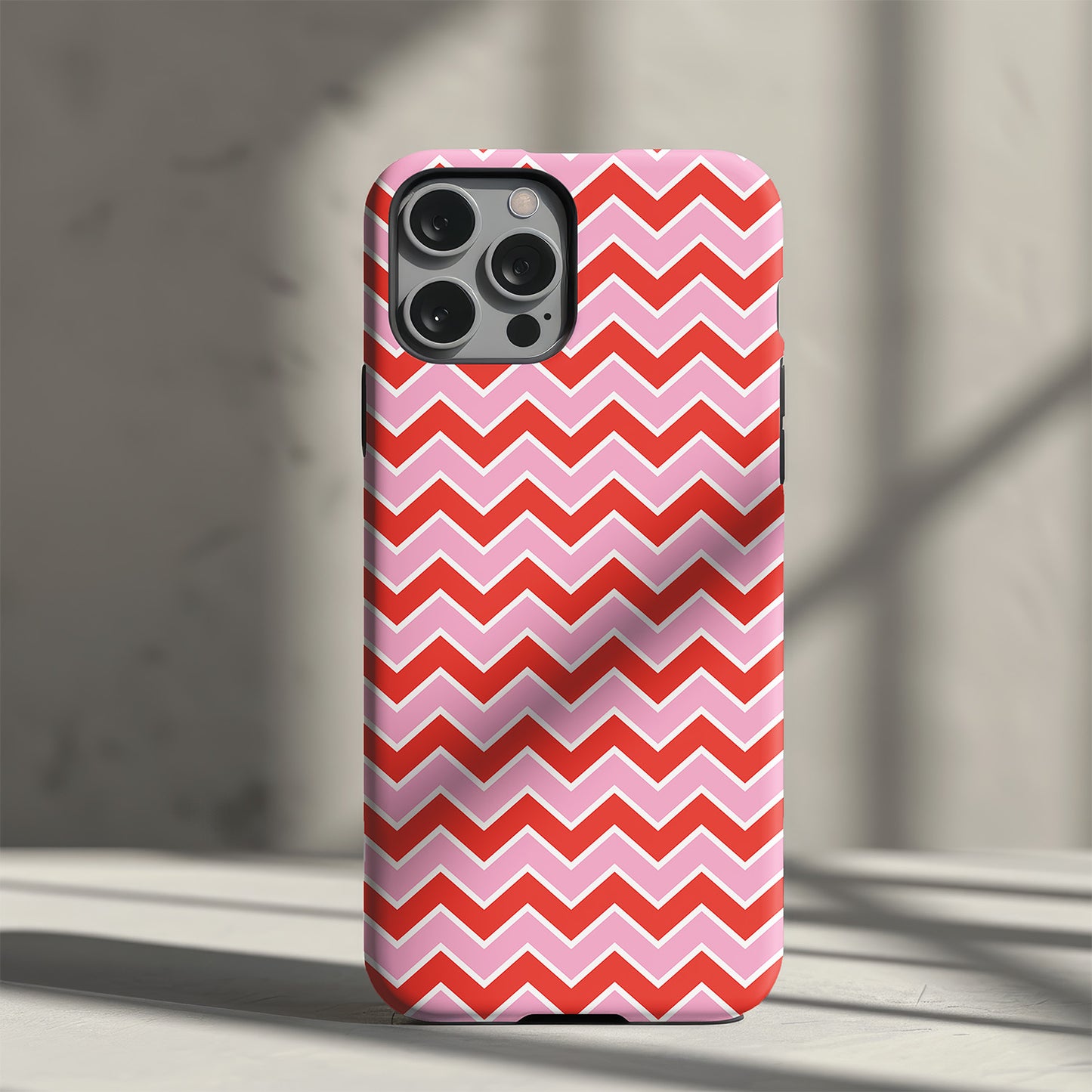 Pink and Red Zig Zag Slim Phone Case