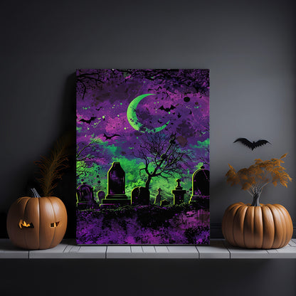 Spooky Halloween Night Portrait Canvas