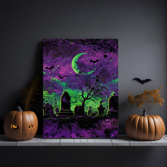 Spooky Halloween Night Portrait Canvas