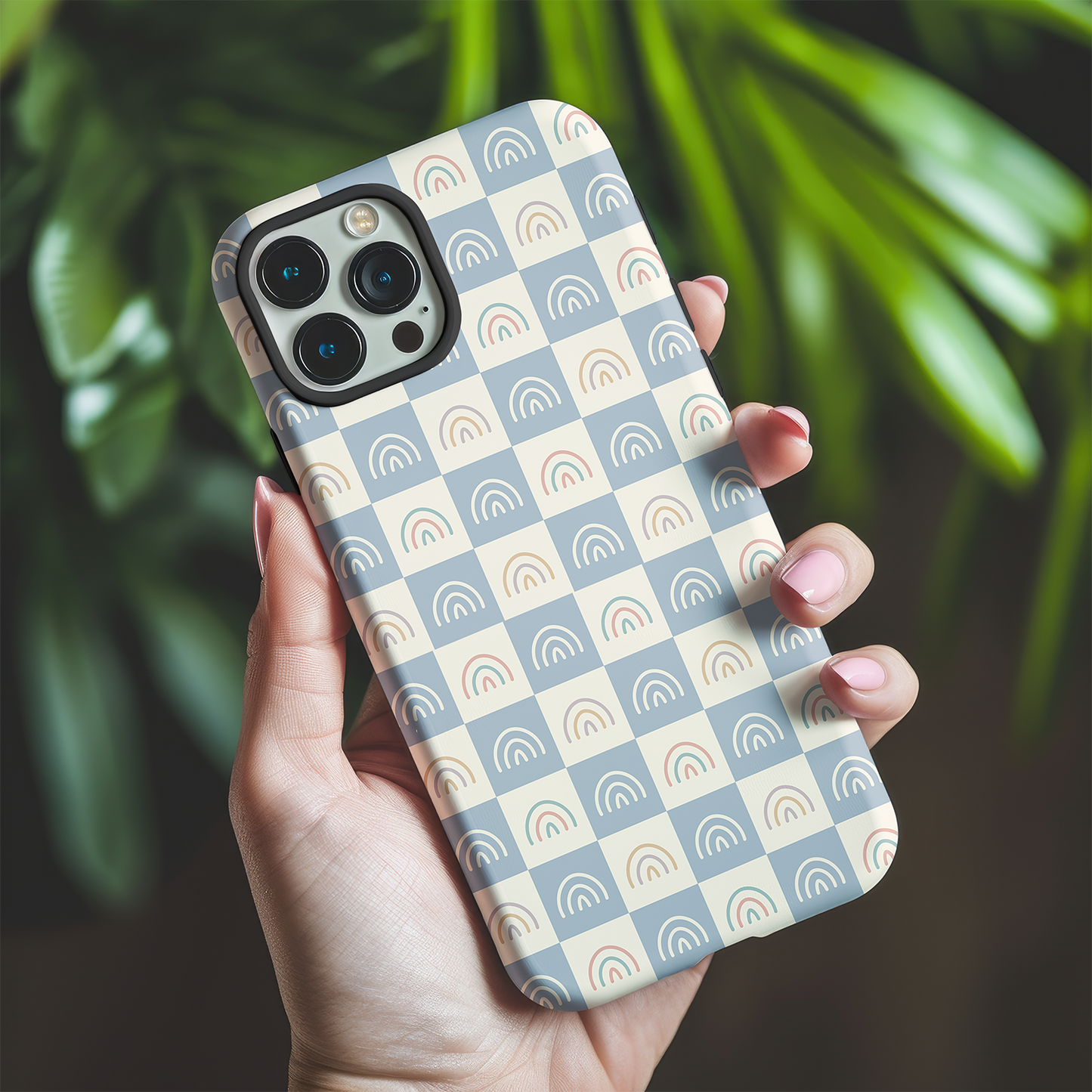 Rainbow Check Tough Phone Case