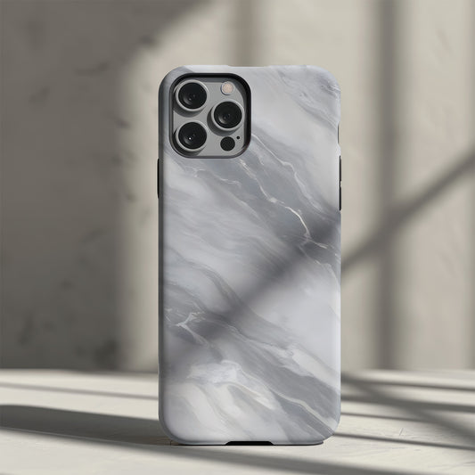 Grey Marble Print Slim Phone Case