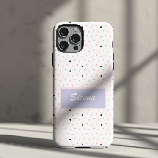 Pastel Dots Personalised Slim Phone Case