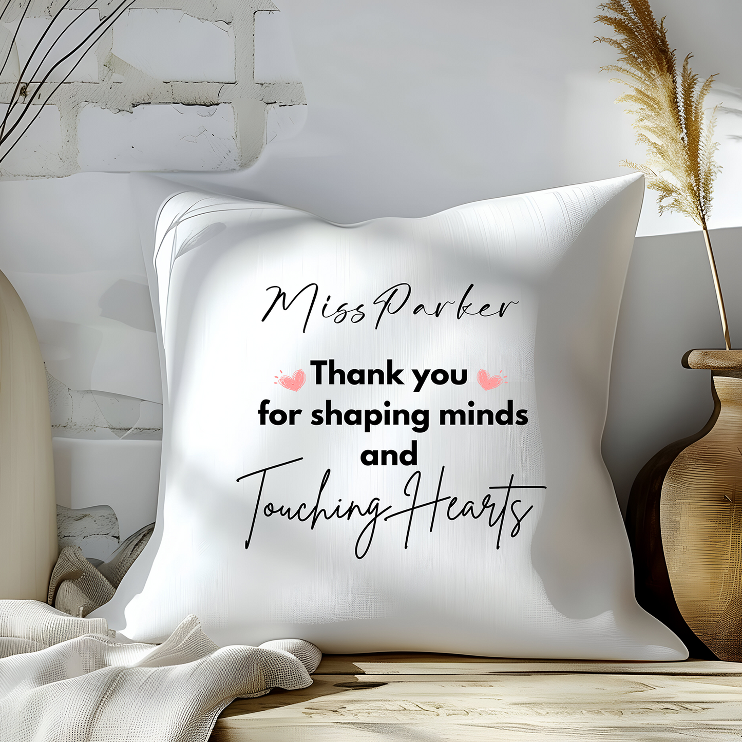 Personalised Thank You Teacher Themed Cushion