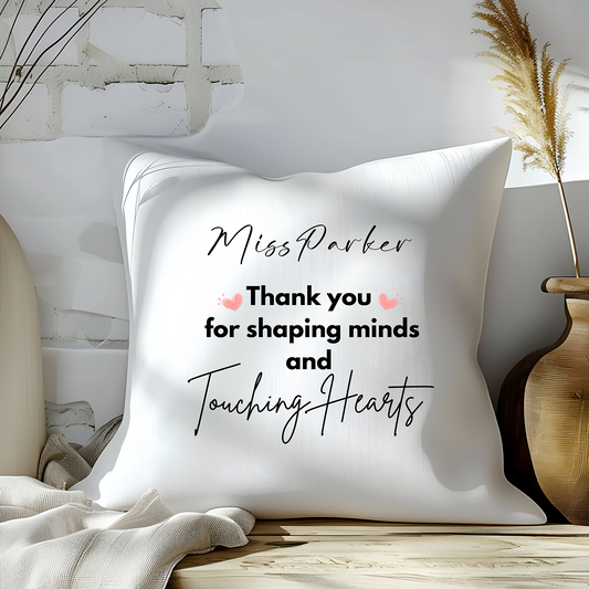 Personalised Thank You Teacher Themed Cushion