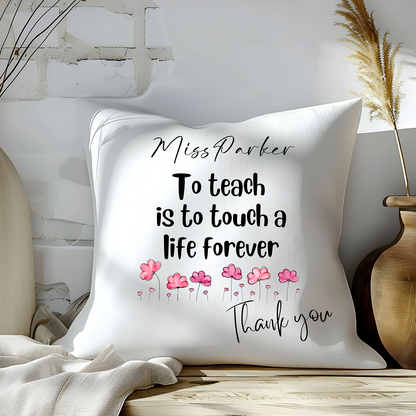 Personalised Thank You Teacher Cushion