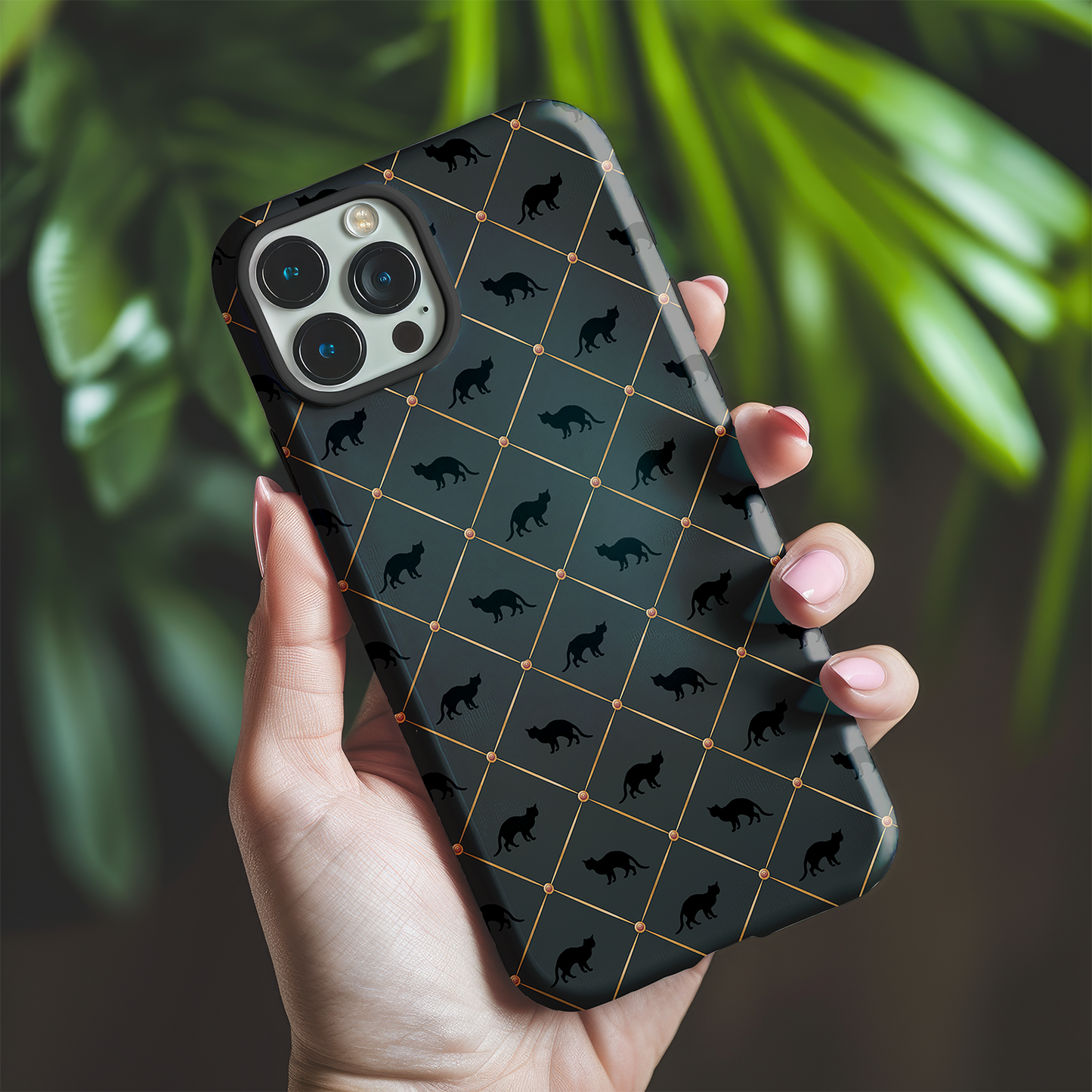Black Cats Tough Phone Case