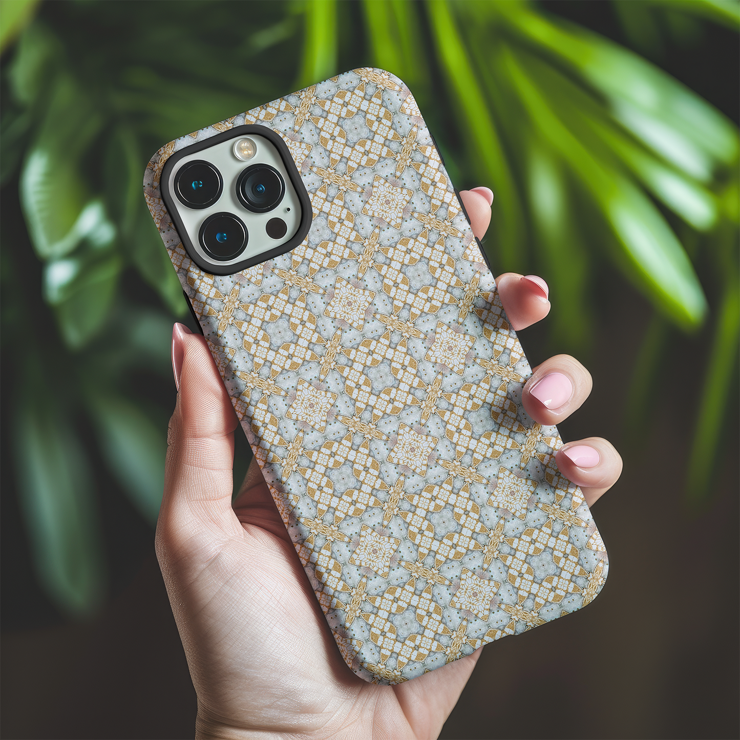 Yellow Mosaic Tough Phone Case