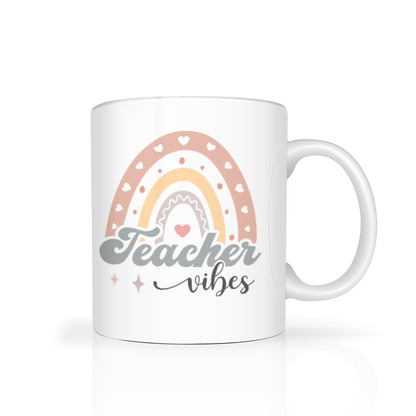 Teacher Vibes Personalised 11oz Mug