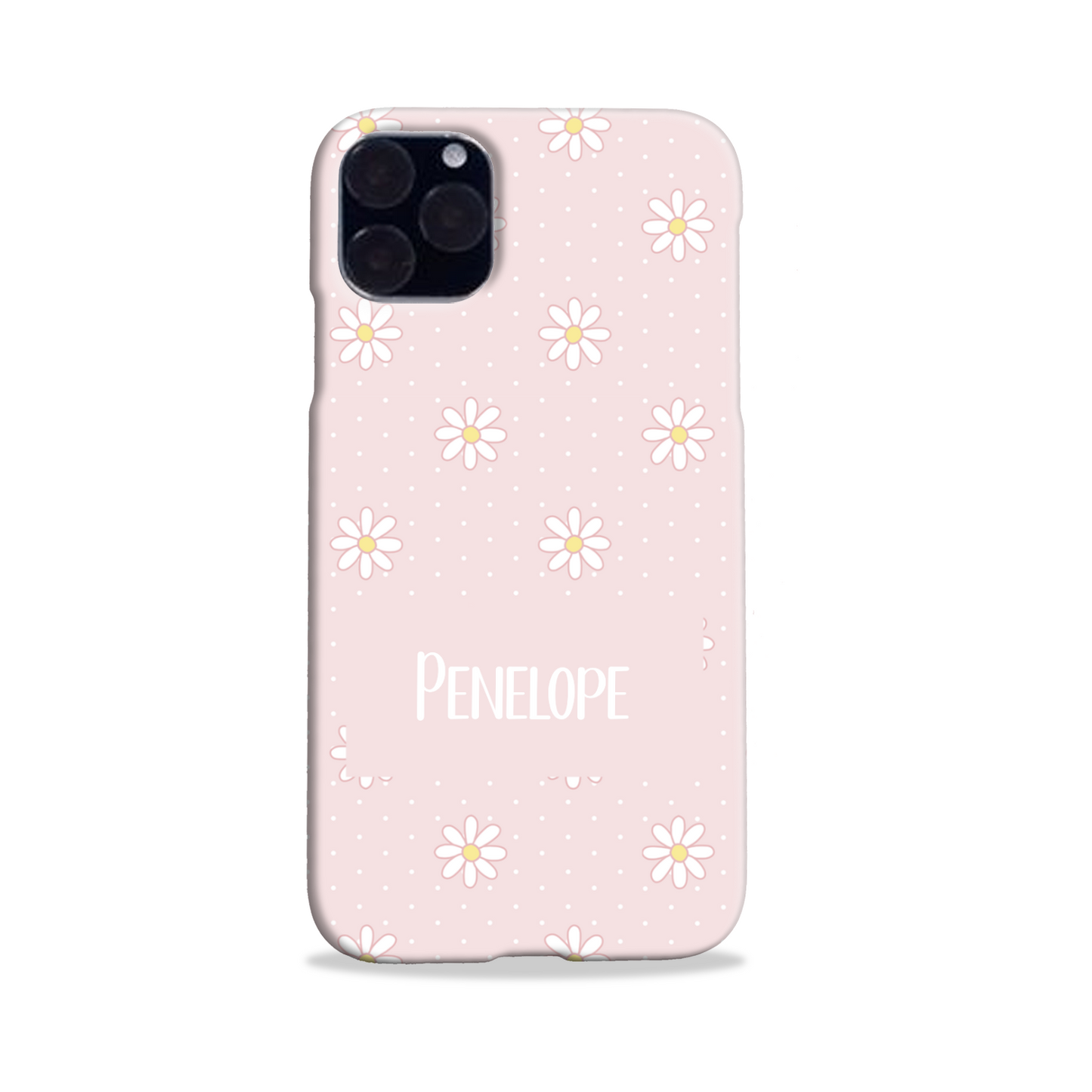 Pink Daisy Dot Slim Personalised Phone Case