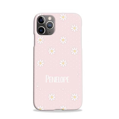 Pink Daisy Dot Slim Personalised Phone Case