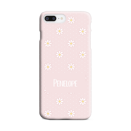 Pink Daisy Dot Slim Personalised Phone Case